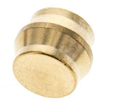 22mm Brass Closing Plug for Compression Ring Fittings 54 Bar DIN EN 1254-2