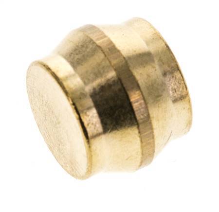 tapón de cierre de latón de 15 mm para racores de anillo de compresión 82 bar DIN EN 1254-2