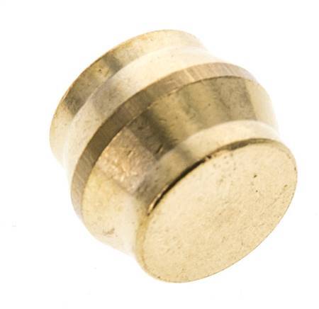 18mm Brass Closing Plug for Compression Ring Fittings 67 Bar DIN EN 1254-2 [2 Pieces]