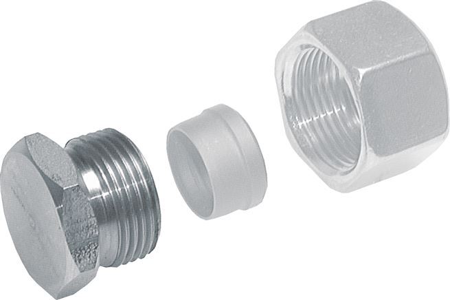 Tapón de cierre de acero galvanizado 10L para tubos de 315 barras DIN 2353 [2 piezas]
