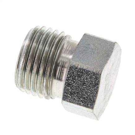 8S Tapón de cierre de acero galvanizado para tubos 630 Bar DIN 2353 [2 piezas]