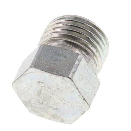 8S Tapón de cierre de acero galvanizado para tubos 630 Bar DIN 2353 [2 piezas]