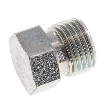 8S Tapón de cierre de acero galvanizado para tubos 630 Bar DIN 2353 [2 piezas]