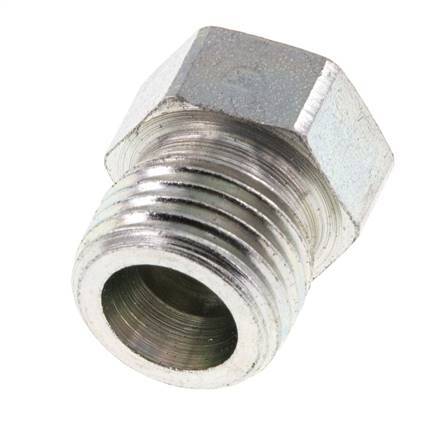 8S Tapón de cierre de acero galvanizado para tubos 630 Bar DIN 2353 [2 piezas]