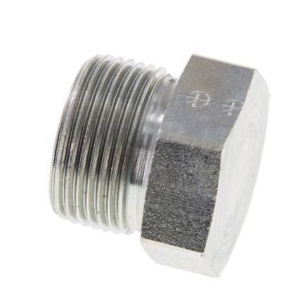 16S Zinc plated Steel Closing Plug for Tubes 400 Bar DIN 2353