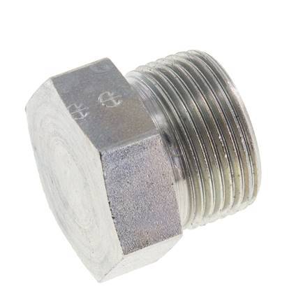 16S Zinc plated Steel Closing Plug for Tubes 400 Bar DIN 2353