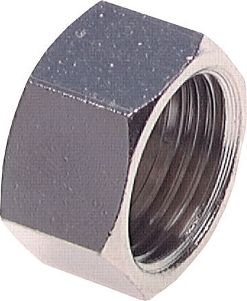 G 1/2'' Nickel plated Brass End cap 16 Bar [2 Pieces]