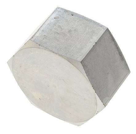 1 1/2'' NPT Tapón de cierre de acero galvanizado con hexágono exterior 70 Bar