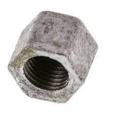 Rp 1/4'' Zinc plated Cast iron End cap 25 Bar [5 Pieces]