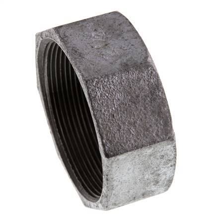 Rp 2 1/2'' Zinc plated Cast iron End cap 25 Bar