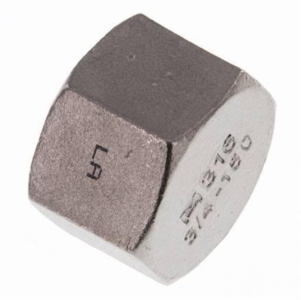 Rp 3/4'' Stainless steel End cap 16 Bar [2 Pieces]