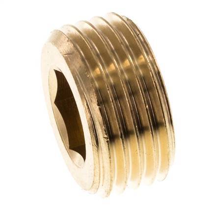 G 1/2'' Brass Closing plug with Inner Hex without collar 16 Bar [2 Pieces]