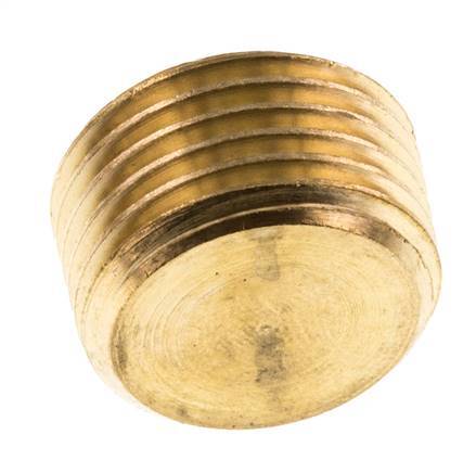 1/2'' Brass Closing plug with Inner Hex without collar 16 Bar [5 Pieces]