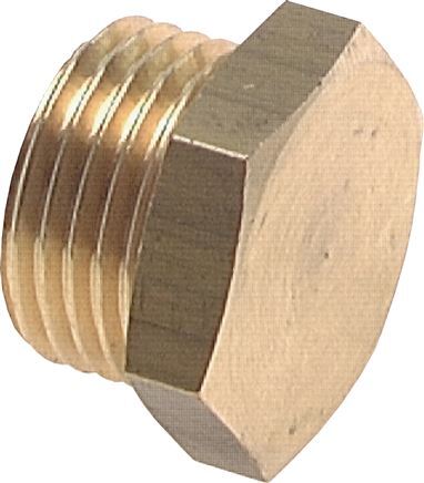 G 1/8'' Brass Closing plug with Outer Hex 16 Bar [10 Pieces]