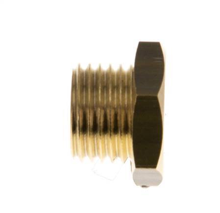 G 1/4'' Brass Closing plug with Outer Hex 16 Bar [5 Pieces]
