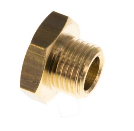 G 1/8'' Brass Closing plug with Outer Hex 16 Bar [10 Pieces]