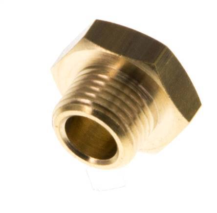 G 1/8'' Brass Closing plug with Outer Hex 16 Bar [10 Pieces]