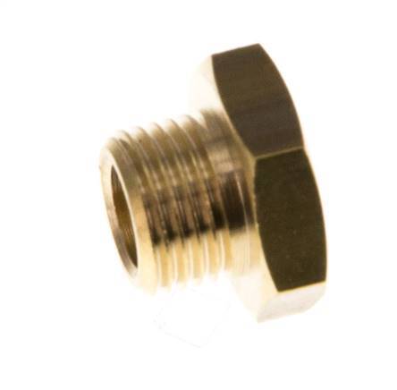 G 1/8'' Brass Closing plug with Outer Hex 16 Bar [10 Pieces]