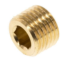 M14x1.5 Brass Closing plug with Inner Hex without collar 16 Bar [5 Pieces]