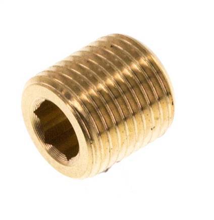 M8x0.75 Brass Closing plug with Inner Hex without collar 16 Bar [5 Pieces]