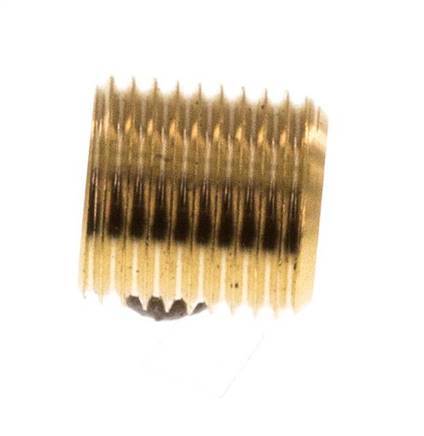 M8x0.75 Brass Closing plug with Inner Hex without collar 16 Bar [5 Pieces]