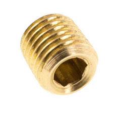 M8x1 Brass Closing plug with Inner Hex without collar (conical) 16 Bar [5 Pieces]