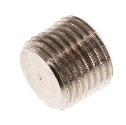 1/8'' Nickel plated Brass Closing plug with Inner Hex without collar 16 Bar [10 Pieces]