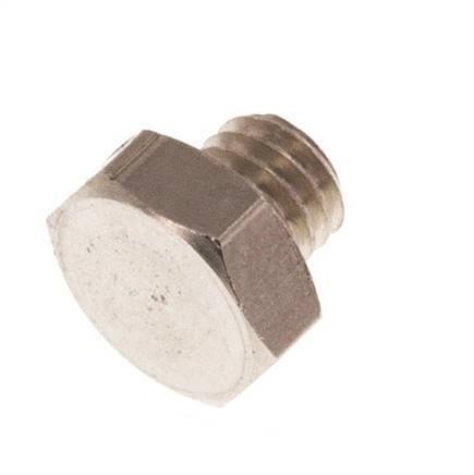 M5 Nickel plated Brass Closing plug with Outer Hex 16 Bar [10 Pieces]