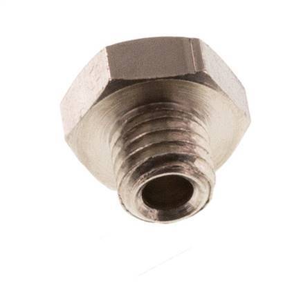 M5 Nickel plated Brass Closing plug with Outer Hex 16 Bar [10 Pieces]
