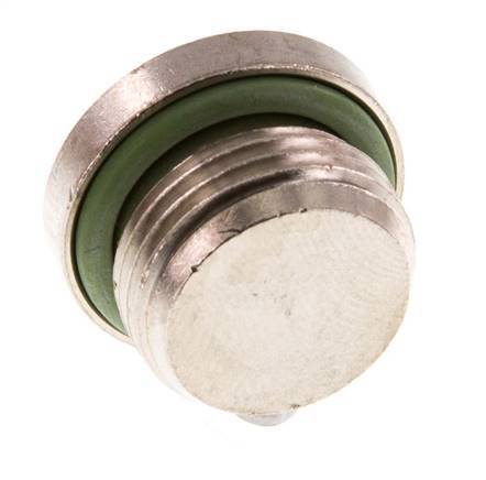 G 3/8'' Nickel plated Brass Closing plug with Inner Hex and FKM Seal 16 Bar [5 Pieces]