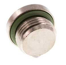 G 3/8'' Nickel plated Brass Closing plug with Inner Hex and FKM Seal 16 Bar [5 Pieces]