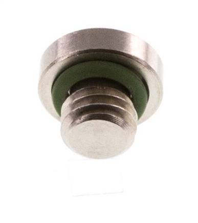 M5 Nickel plated Brass Closing plug with Inner Hex and FKM Seal 16 Bar [5 Pieces]