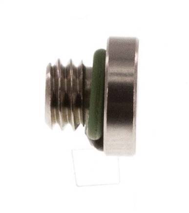 M5 Nickel plated Brass Closing plug with Inner Hex and FKM Seal 16 Bar [5 Pieces]
