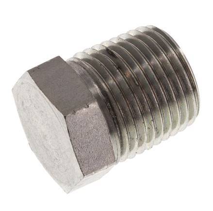 1/2'' NPT Male Zinc plated Steel Closing plug with Outer Hex 210 Bar