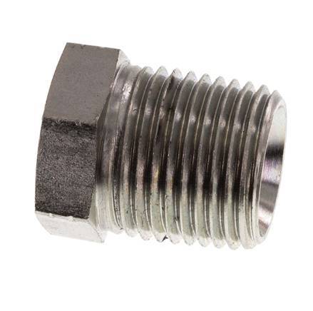 Tapón de cierre de acero galvanizado de 1/2'' NPT macho con barra exterior hexagonal 210