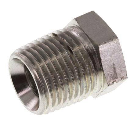 Tapón de cierre de acero galvanizado de 1/2'' NPT macho con barra exterior hexagonal 210