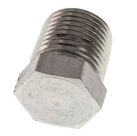 Tapón de cierre de acero galvanizado de 1/2'' NPT macho con barra exterior hexagonal 210