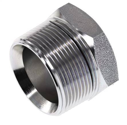 1 1/2'' NPT Male Zinc plated Steel Closing plug with Outer Hex 70 Bar