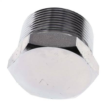 1 1/2'' NPT Male Zinc plated Steel Closing plug with Outer Hex 70 Bar