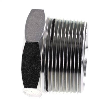 1 1/2'' NPT Male Zinc plated Steel Closing plug with Outer Hex 70 Bar