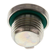 G 1/2'' Macho Tapón de cierre de acero galvanizado con hexágono interior y junta FKM 400 Bar [2 Piezas]