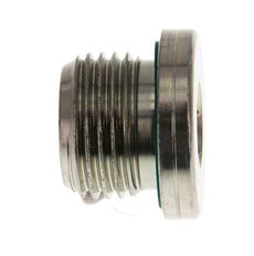 G 1/2'' Macho Tapón de cierre de acero galvanizado con hexágono interior y junta FKM 400 Bar [2 Piezas]