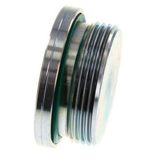 G 1 1/2'' Macho Tapón de cierre de acero galvanizado con hexágono interior y junta FKM 250 Bar