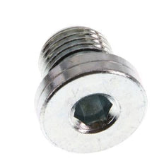 G 1/4'' Macho Tapón de cierre de acero galvanizado con hexágono interior y junta NBR 400 Bar [5 Piezas]