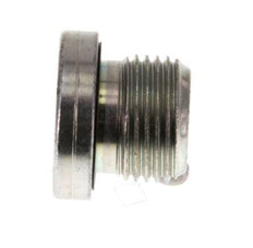 G 3/8'' Macho Tapón de cierre de acero galvanizado con hexágono interior y junta NBR 400 Bar [2 Piezas]