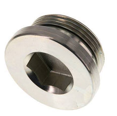 G 1 1/4'' Macho Tapón de cierre de acero galvanizado con hexágono interior y junta NBR 250 Bar