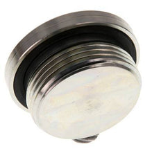 G 1 1/4'' Macho Tapón de cierre de acero galvanizado con hexágono interior y junta NBR 250 Bar