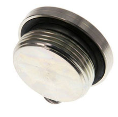 G 1 1/4'' Macho Tapón de cierre de acero galvanizado con hexágono interior y junta NBR 250 Bar