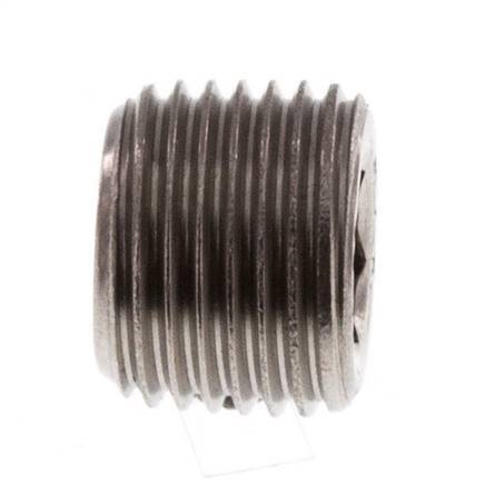 1/8'' Stainless steel Closing plug with Inner Hex without collar 40 Bar [2 Pieces]