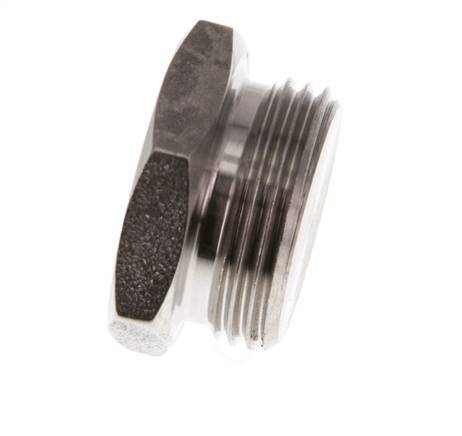 G 3/4'' Stainless steel Closing plug with Outer Hex 40 Bar